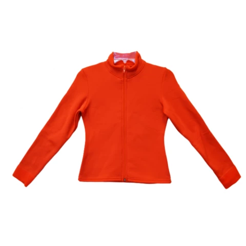 ChloeNoel Ice Skating Jacket Fitted Figure Fleece (Orange)