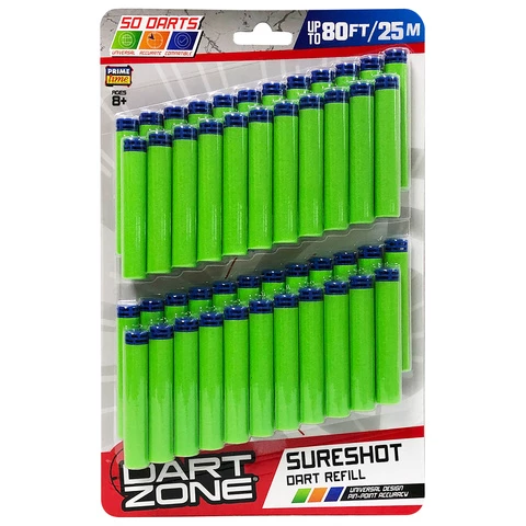 Dart Zone 50 kpl vaahtomuoviammuksen täyttöpakkaus