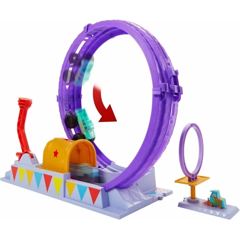 Disney Cars Autot Showtime Looping leikkisetti Ivy Monster Truck -autolla