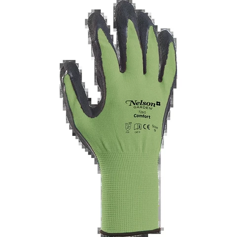 Puutarhakäsine Comfort, Koko 8, Lime/Musta