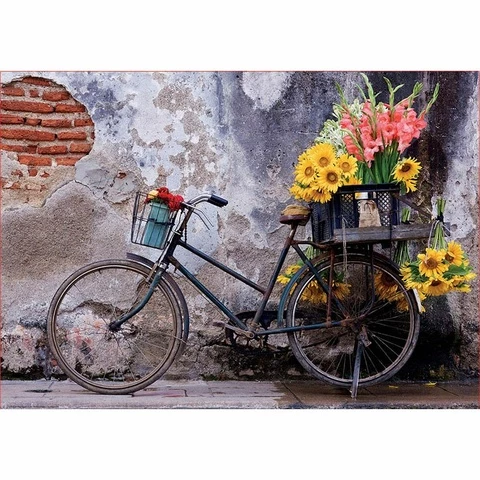 Educa Puzzle 500 returns bicycle and flowers