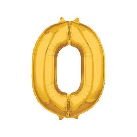 Folionumeropallo 0 kultainen 66 cm