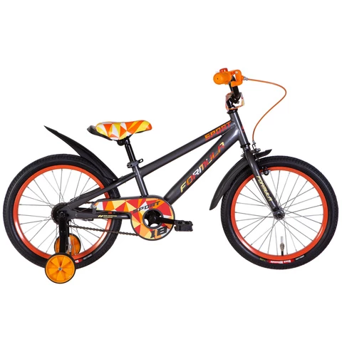 Formula SPORT lasten polkupyörä 18" harmaa-oranssi (harmaa-oranssi, 18")