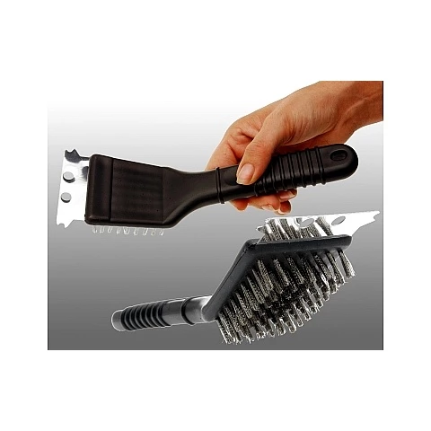 Grill brush with 21cm scraper