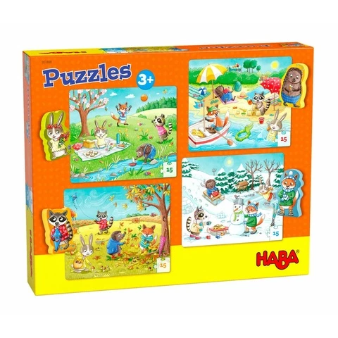 Haba Vuodenajat palapelit 15 palaa x 4 kpl