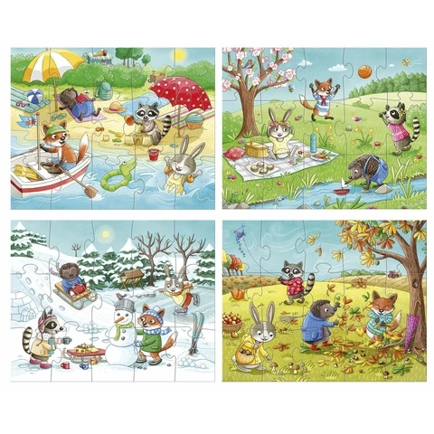 Haba Vuodenajat palapelit 15 palaa x 4 kpl