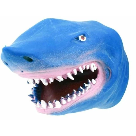 Hand puppet shark blue or gray