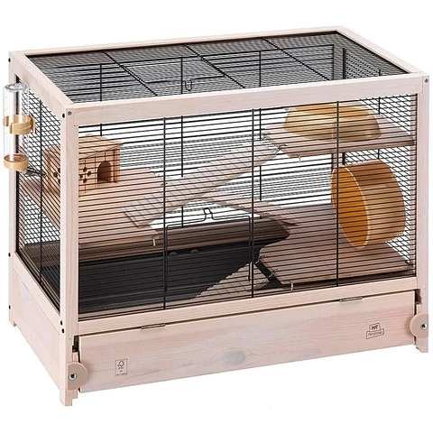 Ferplast Hamsterville hamster wooden cage, 60 x 34 x 49 cm