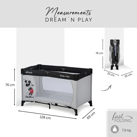Hauck Dream'n Play Matkasänky, Mickey Stars