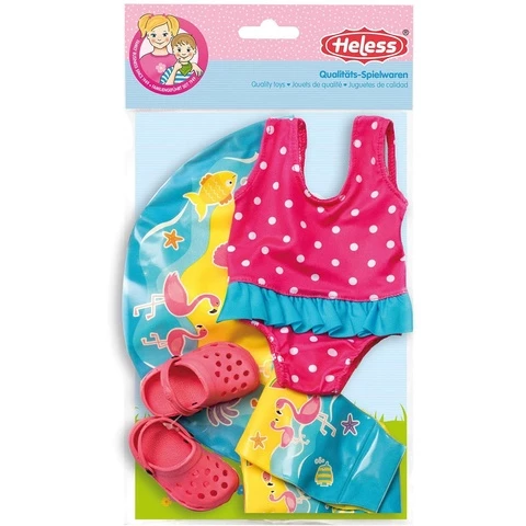 Heless swimming set for doll 35-45 cm pink/yellow