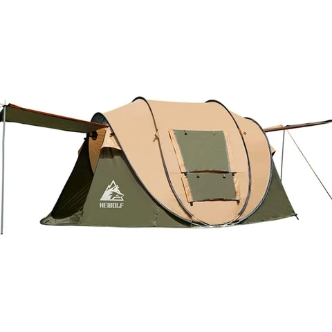 HEWOLF tent for 2-3 persons 260 x 150 x 105 cm brown