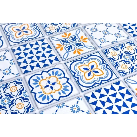 Home Direct pyöreä vahakangas 140 cm Patchwork (Halkaisija 140 cm)