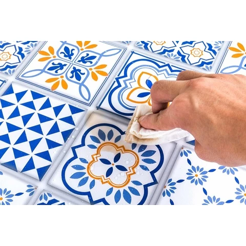 Home Direct pyöreä vahakangas 140 cm Patchwork (Halkaisija 140 cm)