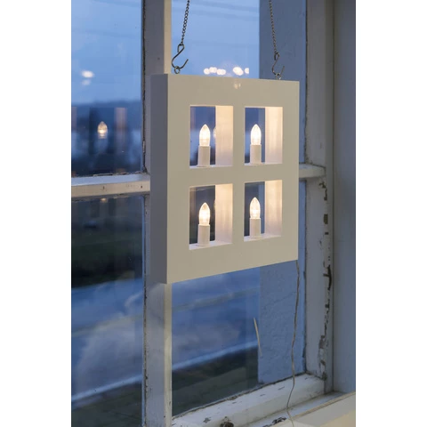 Led ikkuna 4 kynttilää valkoinen Airam