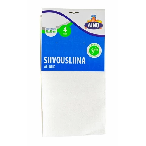 Siivous yleisliina 38 x 40 cm 4 kpl bambu Aino