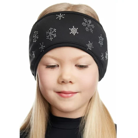 Jiv Sport black headband with pattern
