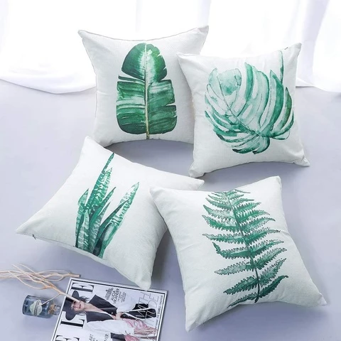 Cushion covers 45x45, set (4 pcs) Plants