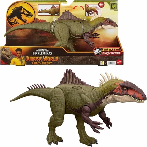 Jurassic World dinosaurus Battle Action Becklespinax äänellä