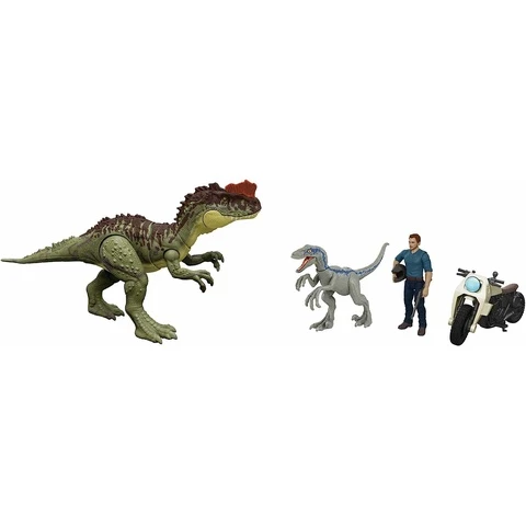 Jurassic World Dominion 3 Pakkaus: Owen Mopolla, Yangchuanosaurus ja Blue Velociraprtor 