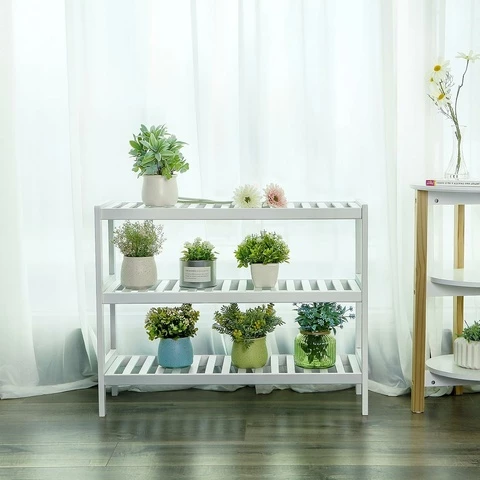 Hylly bamboo valkoinen 70 cm 