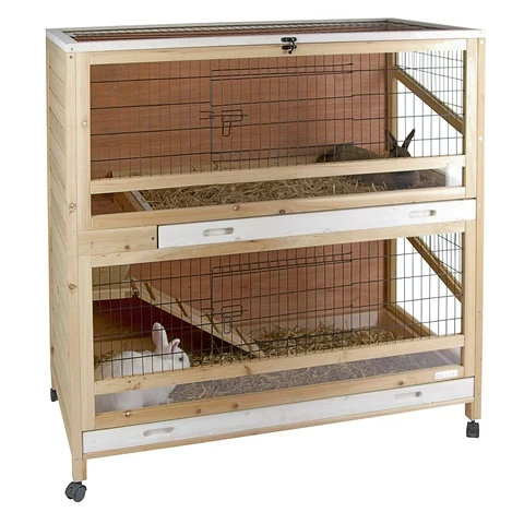 Kerbl Rabbit's 2-story wooden cage 115 x 60 x 118 cm