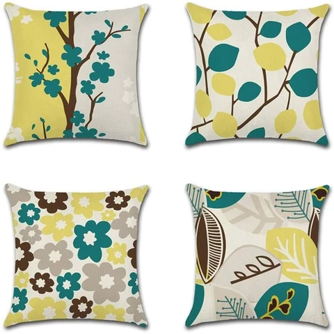 Pillow covers 45x45, set (4 pcs) Spring