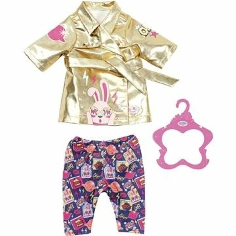 Baby born outfit jacket & leggins 30 y. gold