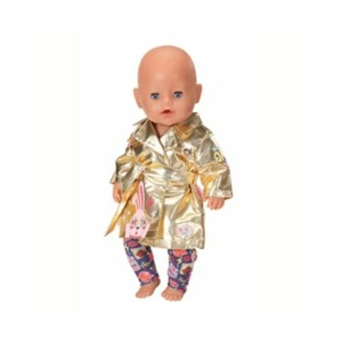 Baby born outfit jacket & leggins 30 y. gold