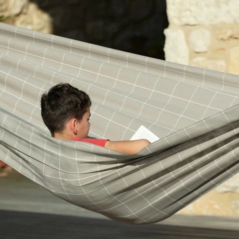 LA SIESTA Brisa riippumatto ruudullinen harmaa