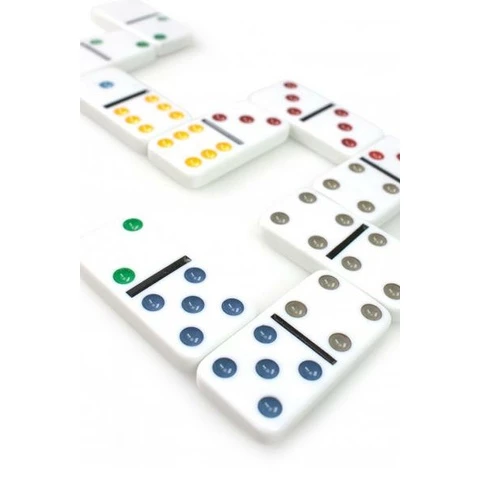 Tactic Domino Double Six tin box board game