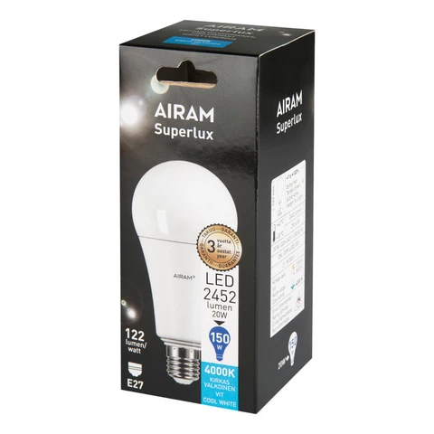 Led lamppu E27 4000K 20W 2450 L Airam (150W)