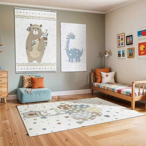 Livabliss lasteenhuoneen matto Karhu eri kokoa (120 x 170 cm)