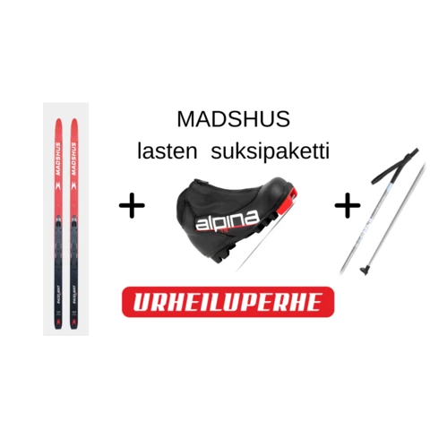 Madshus lasten suksipaketti monoilla