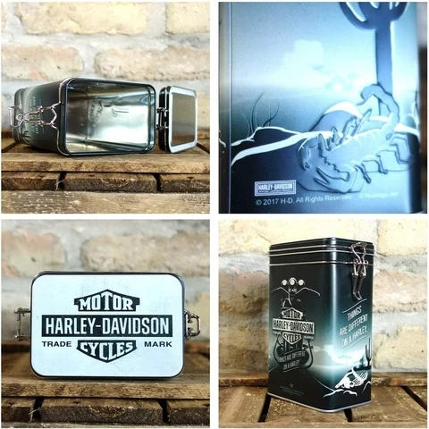 Nostalgic-Art Retro Harley Davidson coffee can