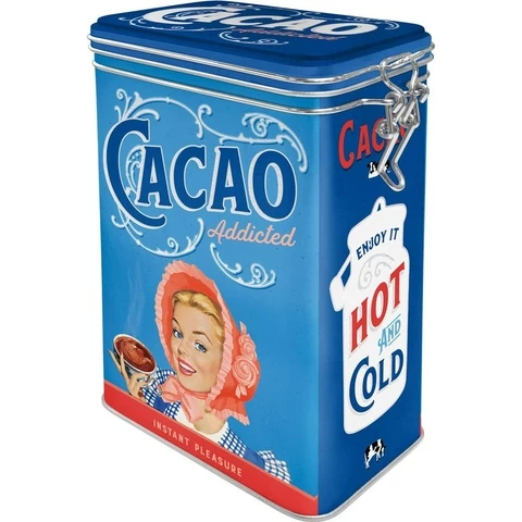 Nostalgic Art Cacao Addicted storage jar with clip