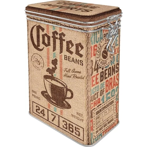 Nostalgic Art Coffee Sack storage jar with clip