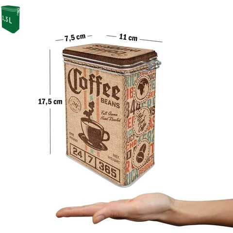 Nostalgic Art Coffee Sack storage jar with clip