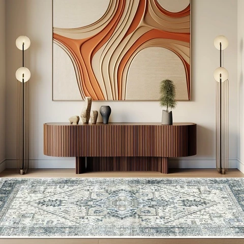 OMERAI Cyan matto eri kokoa (120 x 170 cm)