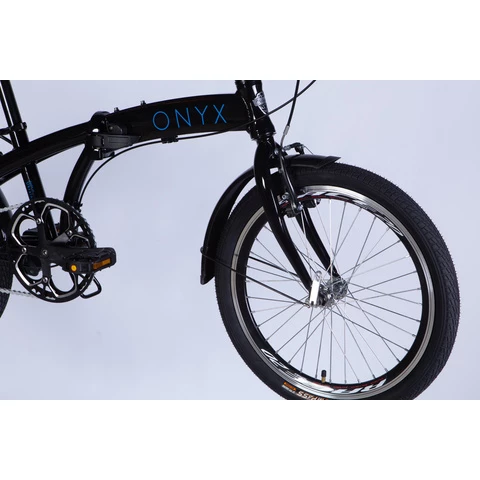 ONYX 20" 8-v taittopyörä musta (Musta, 20")