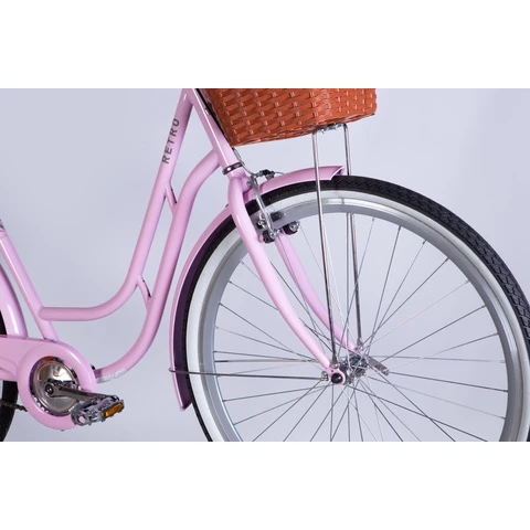 Dorozhnik RETRO kaupunkipyörä 28" 1-v pinkki (Pinkki, 28")