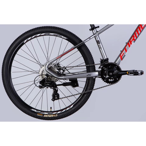 Formula THOR 26" 16-v maastopyörä harmaa-punainen (Harmaa-punainen, 26'')