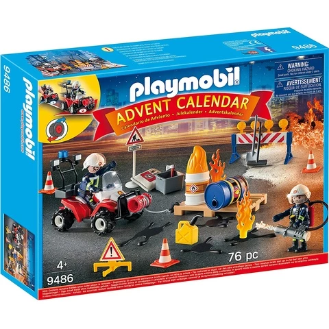 Playmobil Firefighters with a fire pump Advent calendar