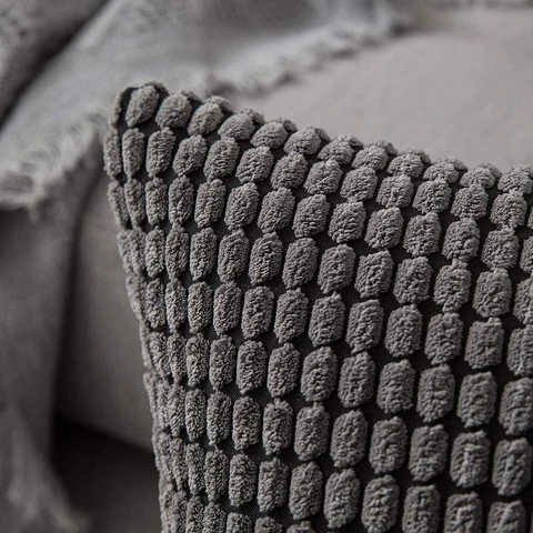 2 soft cushion covers 50x50, gray (set, 2 pcs)