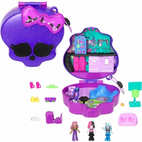 Polly Pocket Monster High leikkisetti sis. 3 pikku nukkea