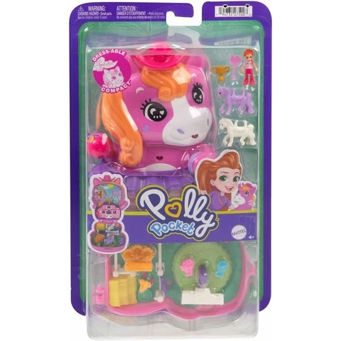 Polly Pocket leikkisetti kahdella hevosella ja tarvikkeilla