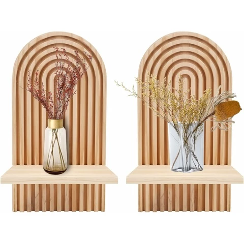 Puinen Sateenkaari-Boho hyllyt setti 2 kpl