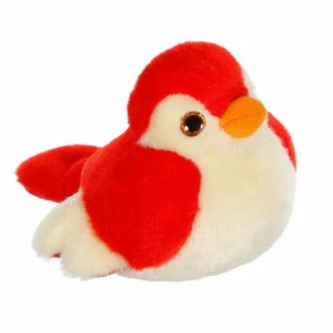 Bird soft toy with sound 14 cm colorful variety