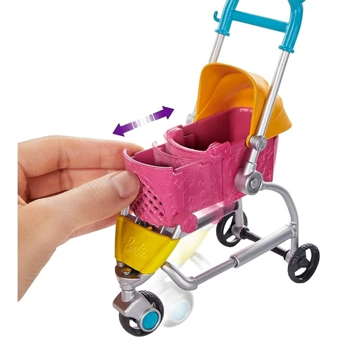  Barbie with puppies and doll carriage