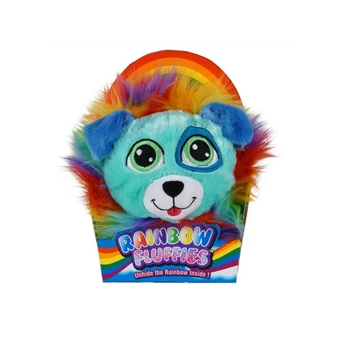 Rainbow Fluffies plush dog big