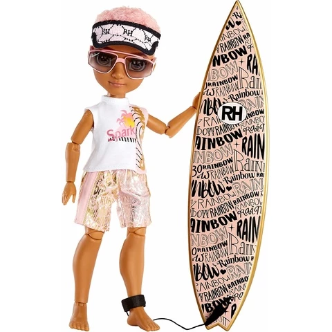 Rainbow High Pacific Coast Finn Rosado poikka-nukke ja surffilauta